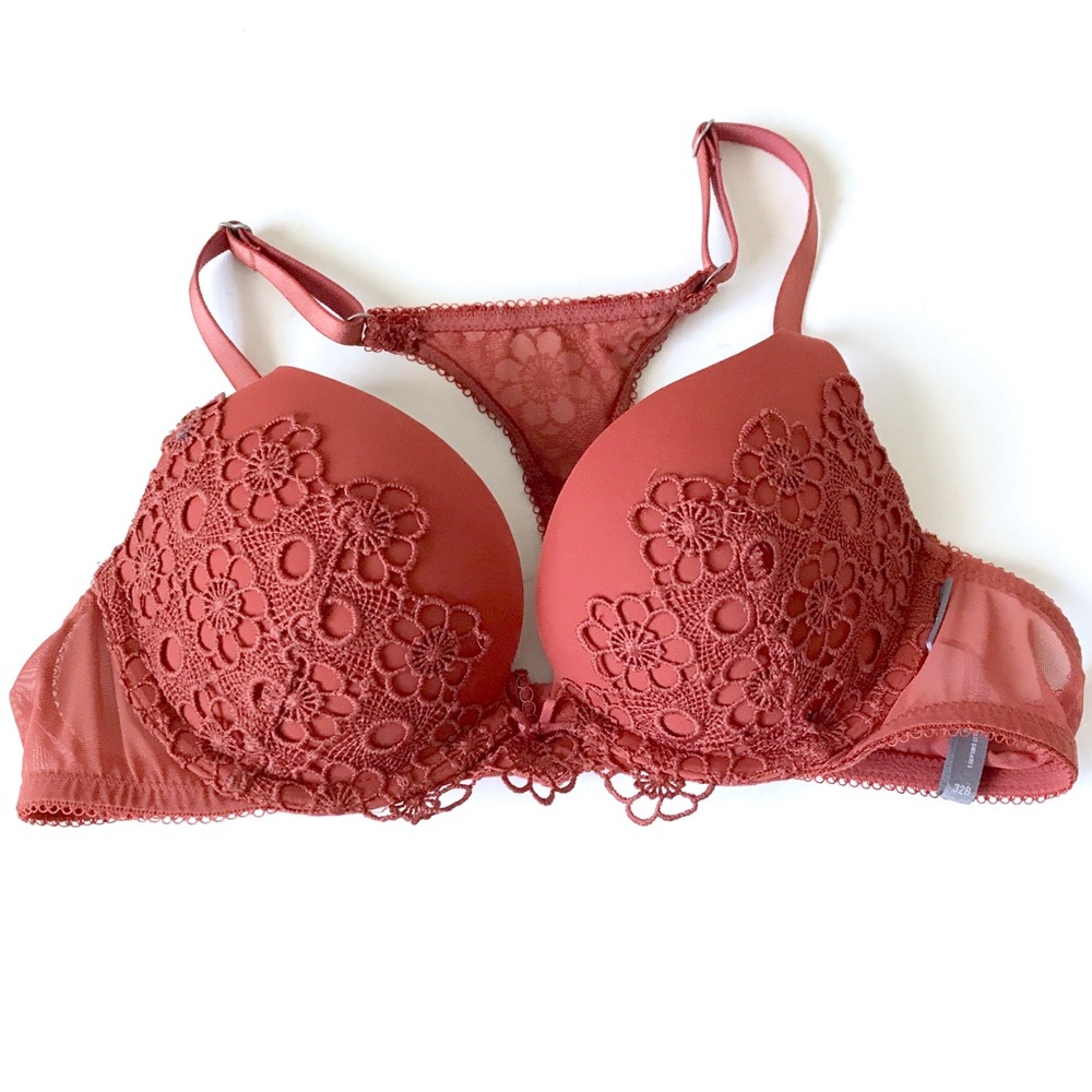 Aerie lace terra cotta racerback bra push-up